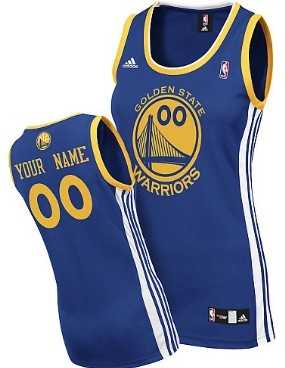 Women%27s Customized Golden State Warriors Blue Jersey->customized nba jersey->Custom Jersey